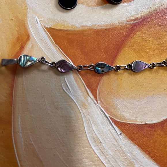 Mexican Alpaca bracelet & earrings silver jewelry set - Picture 2 of 5